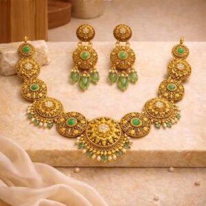 Gold Plated Necklace & Earrings Set